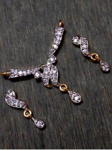 CZ Pendant With Earrings